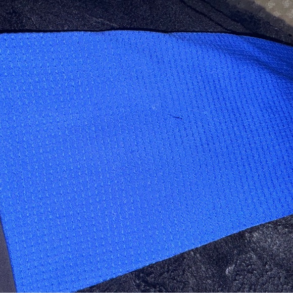 RARE Bombshell Sportswear Leggings – Black w/ Blue Thigh-High Detail, Size Small - Picture 7 of 7